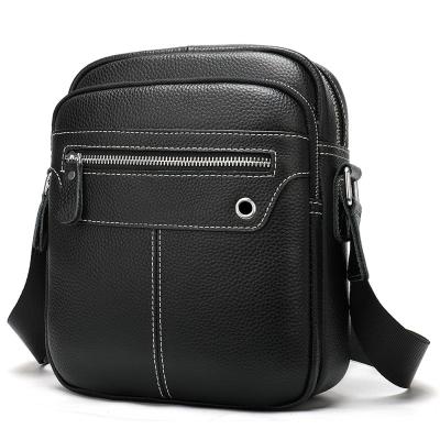 China Handbag Fashion Flap Male Zipper Messenger Bag Genuine Leather Men's Casual Shoulder Bags Cross - Body Pack Cowhide Purse for sale