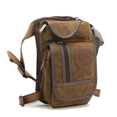 China Vintage Mens Canvas Drop Leg Bags Military Hip Bum Waist Fanny Pack New Shoulder Bags Belt Motorcycle Messenger Women Riding Bag for sale