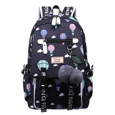 China With Full Printing USB Fashion Student Schoolbag Girls Waterproof Large Capacity Travel Backpack for sale