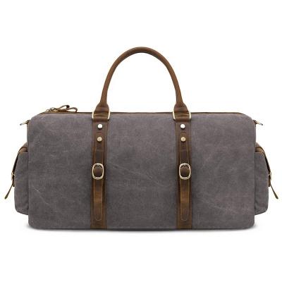 China European Men's Weekend Women Duffel Bag Canvas Large Capacity Travel Style Vintage Traveling Shoulder Bag for sale