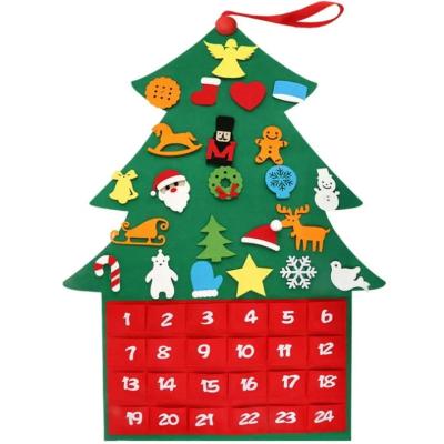 China Other Best Holiday Traditions Gifts Decor Crafts Kit Christmas Advent Christmas Tree Felt Diy Holder & Accessories Ca for sale