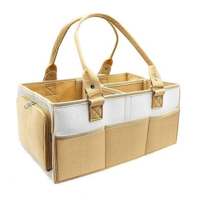 China Factory Wholesale Viable Portable Felt Portable Children's Diaper Storage Bags, Travel Mommy Bags, Storage and Sorting Boxes for sale