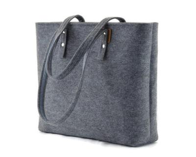 China Factory Direct Sale Environmentally Friendly Felt Shopping Bags With Zipper Closure, Fashionable Women's Shoulder Handbag for sale