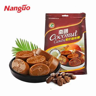 China Full Size Free Sample Chewy Coconut Candy , Coffee Candy With Bag Packaging And Oval Shape for sale