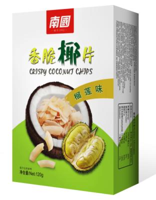 China Natural Snack Ingredients Factory Supply Natural Coconut Chips For Everyone Durian Flavor for sale