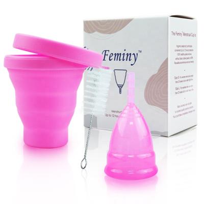 China 100% Medical Grade Silicone Copa Menstrual Period Cup Container Menstrual Period Cup With Box for sale