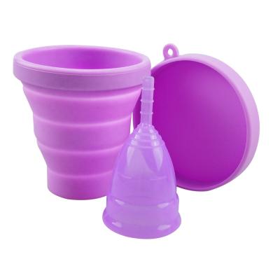 China Female Menstruation Sterilization Cup Set With Silicone Medical Menstrual Cup Copa Menstrual Cup For Heavy Flow for sale