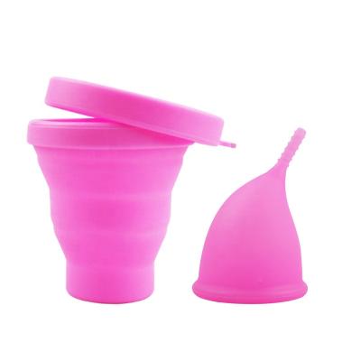 China Foldable Medical Grade Silicone Sterilizer Cup and Solid Color Menstrual Cup A Reusable Menstrual Cup for sale