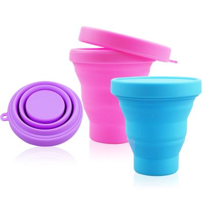 China Wholesale 200ml Silicone Sterilizer Viable Silicone Collapsible Cup Custom Packaging Menstrual Cup for sale