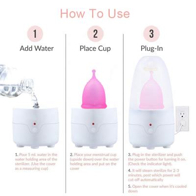 China Used to sterilize steam menstrual hot electric menstrual machine menstrual cup sale cups menstrual sterilizer for sale