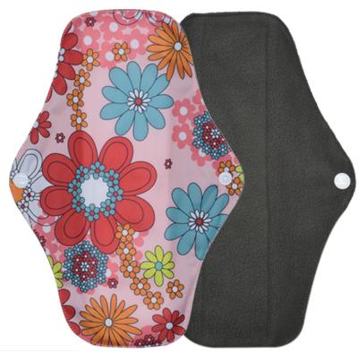 China M Size Super-absorbent Washable Bamboo Charcoal Reusable Sanitary Pads for sale