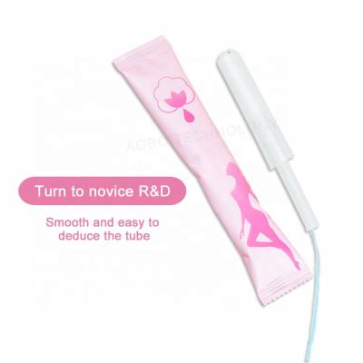 China Menstrual Plastic Wholesale Plastic Woman's Tampon Menstrual Use Applicator Organic Cotton Private Label Tampons for sale