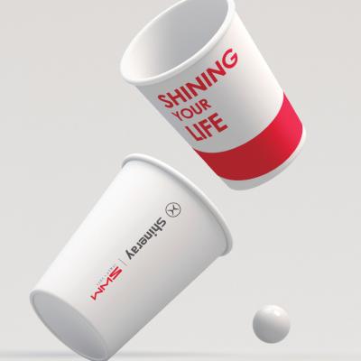 China Custom Paper Disposable Print Shineray Disposable Cup Making Logo For Drinking for sale