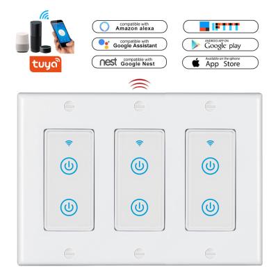 China Smart Home Automation System LEDEAST DS-123-2T 6 Strip Smart Switch Work with Alexa Google Home and IFTTT Without WiFi HUB Hands Free Voice Control Switch for sale