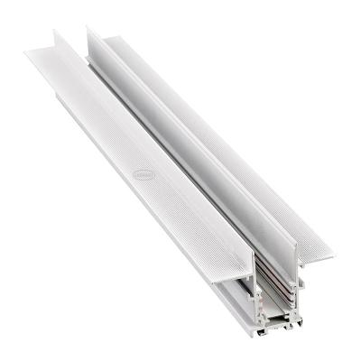 China Hardware LEDEAST TSMAR 48V Guide Rail Trimless Recessed Low Voltage Thick Magnetic Aluminum Track Rail for sale