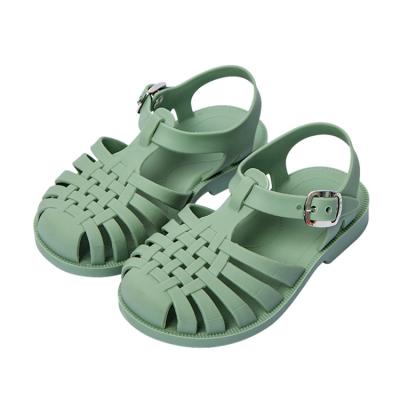 China Crystal Jelly Sandal Retro Colorful Eva Deodorization Kids Sandals Buckle Strap Sandals For Baby Kids for sale