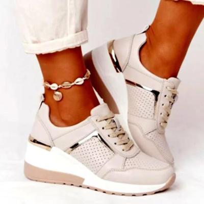 China Fashion Trend 2021 New White Flat Women's Casual Sneakers Women's Fashion Sneakers Shoes Listing for sale