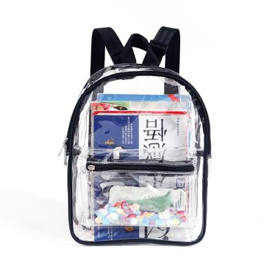 China None Wholesale Backpack Girls Schoolbag Girls Schoolbag Student Travel Bookbag Clear PVC Transparent Plastic School Bags For Teenagers for sale