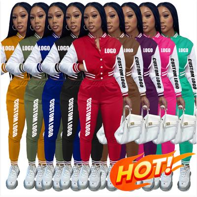 China W2 Jogger Two Piece Pants Breathable For Custom Tracksuits Tracksuit Sweatsuit Set Women Stacked Woman Sweatpants Suit for sale