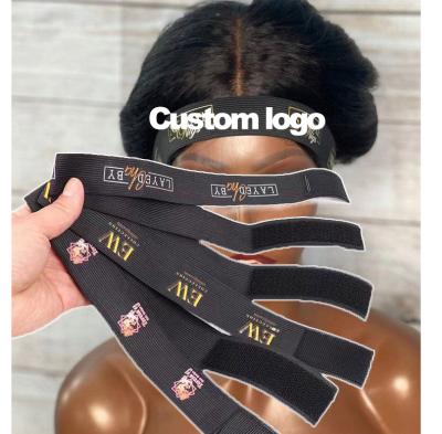 China Bands For Wigs Free Sample Logo Edge Elastic Wig Band Custom Hair Headband Hair Wigs Melt Edges Wig Band for sale