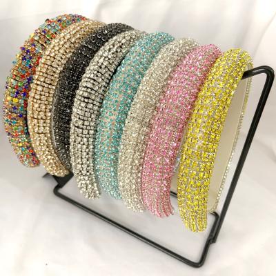 China Fancy Headbands 2021 Wholesale Hot Sale Diamond Hair Hoop Baroque Crystals Love Rhinestone Headbands for sale