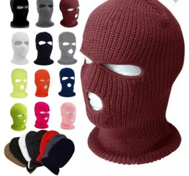 China breathable & Winter Hole 3 Ski Mask Black TeTe Styl Hood Black Knitted Comfortable Waterproof Warmly for sale