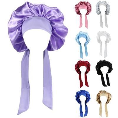 China Verified Wholesale Headband Set Women's HairSatin Hood With Logo Bling Braid Long Durags Custom Made And Snap Hoods for sale