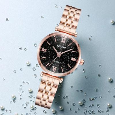 China Simple ladies waterproof Crystal Gypsophila Watch Steel Band waterproof SKYSEED watch brand quartz watch for sale