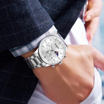 China Fashion Multi-Function Men's Automatic Business Watch High-end Diamond Brand Date Watch Quartz Watch for sale