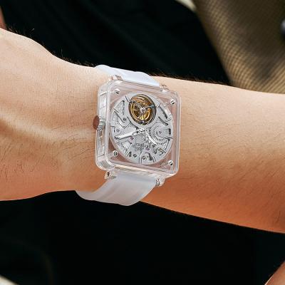 China The New Luxury Mechanical Men's Watch Sapphire Transparent Case SKYSEED Tourbillon Fashion Design Water Resistant for sale