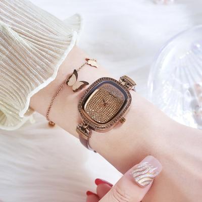 China Best Selling Luxury Square Waterproof Full Diamond Women Quartz Watch Fashion Ladies Watch for sale