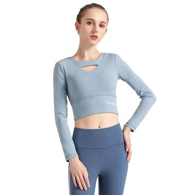 China Breathable women yoga wear long sleeved yoga clothes yoga wear yoga wear large size wholesale customization crop tops for sale