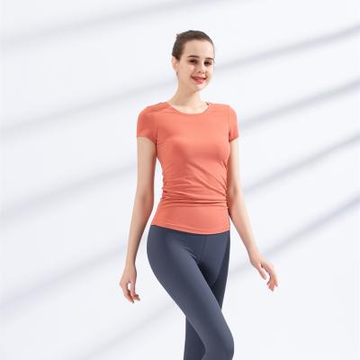 China Sports Running Top Elastic Spring Breathable Light And Skin Friendly Thin Yoga Clothes Slim Fit Fashion And Autumn Yoga Unlined Blouse for sale