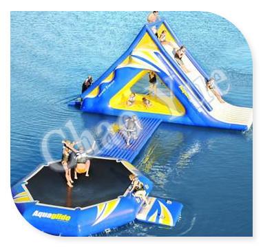 China 0.6mm PVC Kids Inflatable Water Slide Park Games Customed Waterproof for sale