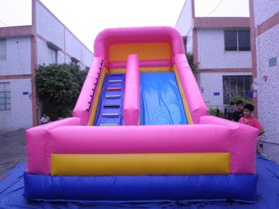 China Inflatable Water Slides, Giant Beach Slide with Wooden Stairs, Hippo Slide for sale