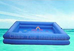 China Blue color 7 x 6 meter PVC tarpaulin Swimming Inflatable Water Pools for zorb ball for sale