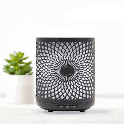 China Household 260ML 7 Colors Changed LED Sunflower Iron Art Cool Mist Air Diffuser Ultrasonic Aroma Humidifier For Hotel Home Office for sale