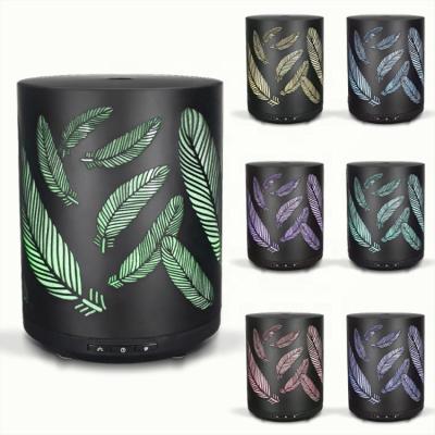 China 260ML Household Feather Art Smart Air Humidifier Essential Metal Aroma Oil Diffuser for Hotel Home Office for sale