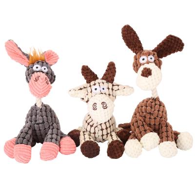 China Viable Wholesale Pet Products Donkey Dog Toys Train Plush Dog Toy With Rope for sale