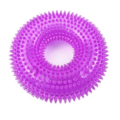 China Durable Pet Toy Bite-Resistant Sounding Toy Ball With Spine tpr Clean Teeth Molar Dog Toy for sale