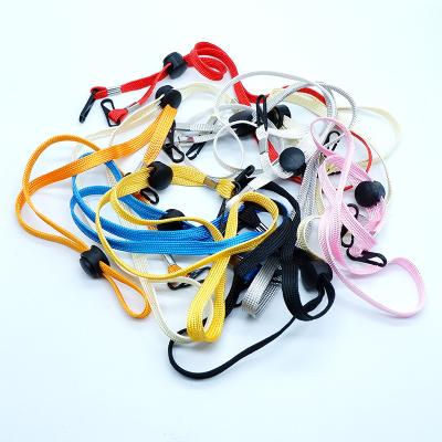 China Convenient Adjustable Polyester Support Hanger Around Neck Face Support Neck Strap Masking Lanyard for sale