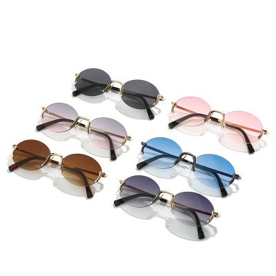 China European Fashion Sunglasses Diamond Cut Edge Sunglasses Ladies And American Polygon Rimless Sunglasses Metal Sunscreen Outdoor Sunglasses for sale