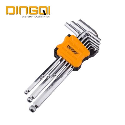 China Eco-Friendly Hex Allen Key Wrench, T-Handle Hex Key Tool, Flag DingQi 9pcs Allen Hex Wrench for sale