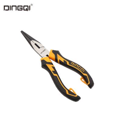 China DingQi Multi Functional Tools 6Inch Cheap Multi Function Carbon Steel Long Nose Pliers With Tpr Handle for sale