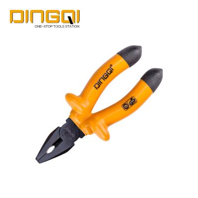 China DingQi Eco-Friendly Customized Logo Mini 8 Inch Long Nose Combination Pliers For Cutting Pliers Crimper for sale