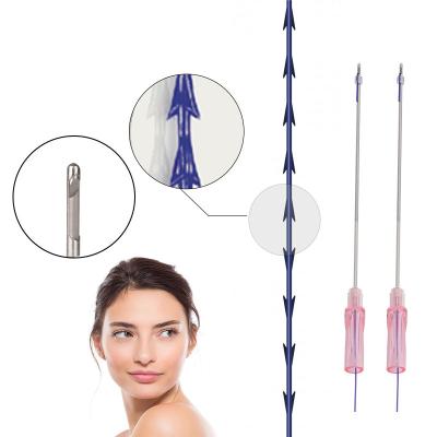 China Peel tighten skin tightening blunt body facial rejuvenation needle 19G 100mm cones tooth pdo thread Korean facial skin collagen for sale