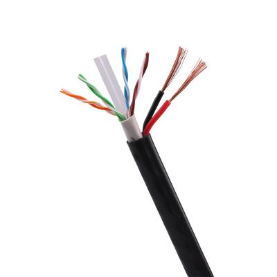 China High Quality Outdoor Waterproof Outdoor Cat6 Cable Wire 305Mts Cat6 Siamese Combo Cable With Power for sale