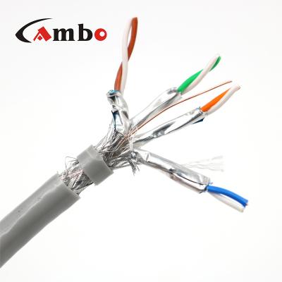 China High Performance SSTP CAT7 FPE AL Shield 10G 700Mhz External Outdoor Waterproof Insulation Twisted Cat 7 Cable 7.3mm For Data Room for sale