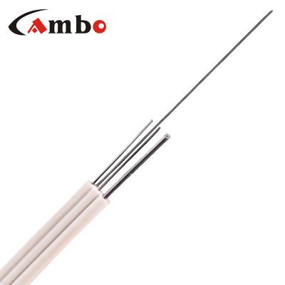 China FTTH FTTB Project FTTH Interfaces Indoor And Outdoor LSZH 1 /2 Core SM G657A G657A2 FRP KFRP Steel Fiber Optic Cable for sale