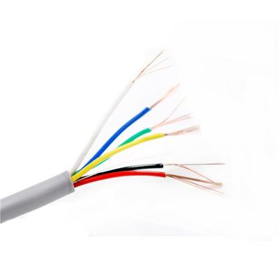 China CCA Copper CAMBO Cable Manufacturer UN-Shield 2/Bare 4 6 8 12 Core Copper CCA 20AWG 22AWG 24AWG Shielded Security Alarm Cable for sale